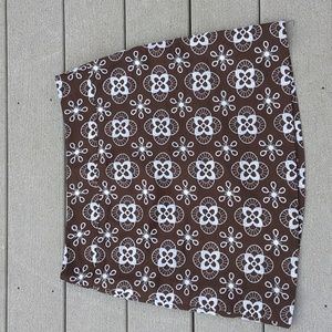 Loft Floral Pattern Above Knee Skirt